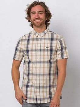 Image of Animal Switches Short Sleeve Shirt - Cream, Size XS, Men