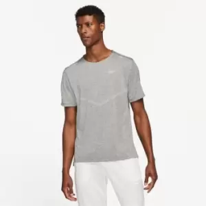 Image of Nike Dri-FIT Rise 365 Mens Short-Sleeve Running Top - Grey