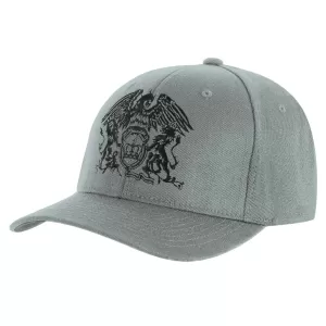Image of Queen - Black Classic Crest Mens Baseball Cap - Grey