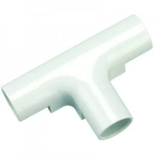 image of Wickes Trunking Inspection Tee - White 20mm