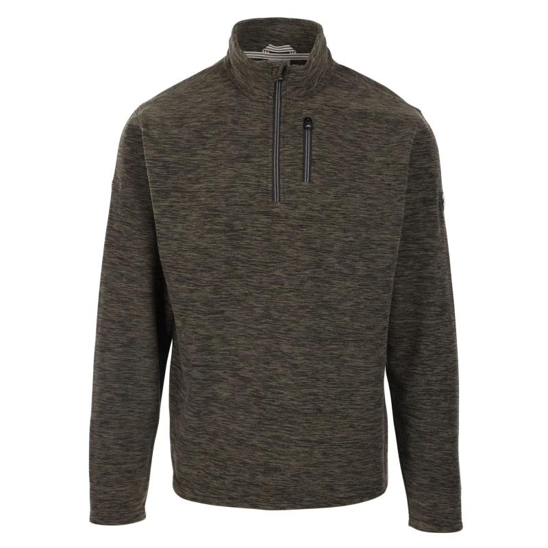 Image of Trespass Trespass Men Farnworth AT100 Fleece Top in Brown Size: Small Brown S Male 5063574220453