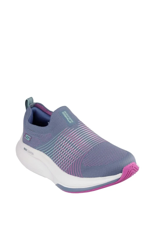 Image of Skechers Womens GO WALK Max Walker Sally Trainers UK Size 4 (EU 37) Charcoal Purple SKE2319-CCPR-4