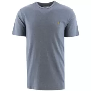 Image of Farah Battleship Blue Marl Danny T-Shirt