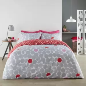 Image of Ingo Duvet Cover and Pillowcase Set Pink Pink