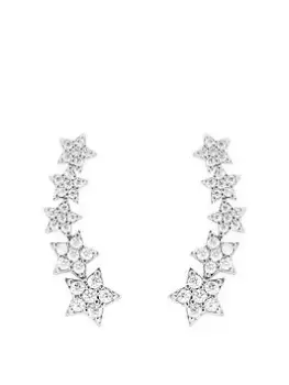 image of Jon Richard Star CZ Ear Climbers, One Colour, Women