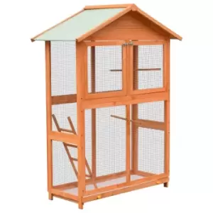 image of Vidaxl Bird Cage Solid Pine & Fir Wood 120X60X168 Cm