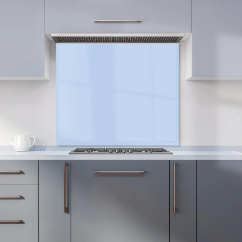 Image of Warren Reed - Designer Pale Cornflour Blue Kitchen Splashback Size: 700mm x 650mm Blue Unisex 700mm x 650mm