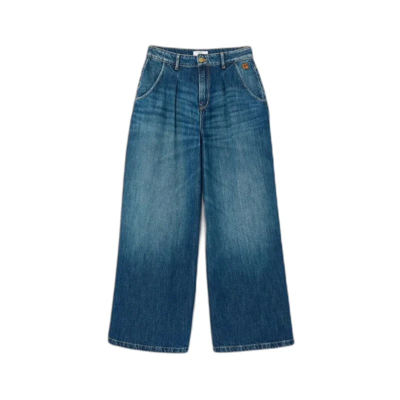 Image of Le Temps des cerises Extra Wide Leg Womens Jeans Le Temps des cerises Louvy Bleu Female 27