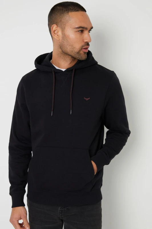 Image of Threadbare Cotton Blend 'Clementine' Hoody Black