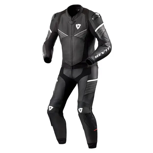 Image of REV'IT! Combi Beta Two Piece Suit Black White Size 46
