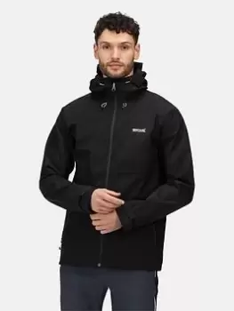 Image of Regatta Britedale Waterproof Hooded Shell Jacket - Black, Size 3XL, Men