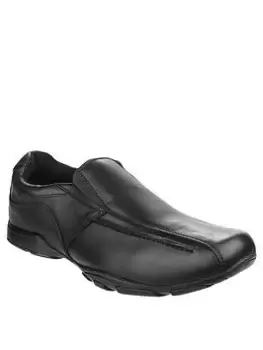 Image of Hush Puppies Bespoke Slip On Back To School Shoe - Black, Size 4 Older