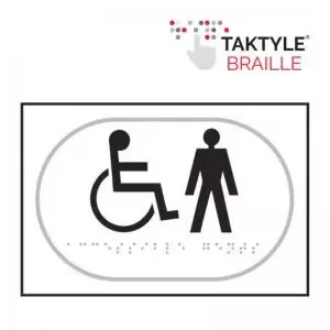 Image of Disabled Gentlemen Graphic’ Sign; Self Adhesive Taktyle;