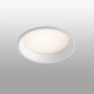 Image of Croc-19 Integrated LED Recessed Downlight Ceiling Light White, 2700K, IP44