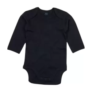 Image of Babybugz Baby Unisex Organic Long Sleeve Bodysuit (6-12 Months) (Black)