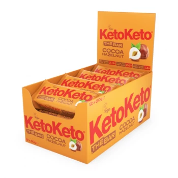 Image of Ketoketo Chocolate Hazelnut Keto Biscuit Bar - 50g x 12