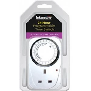Image of Infapower X011 Programmable 24 Hour Time Switch White UK Plug