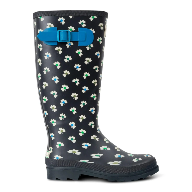 Image of Regatta Womens Orla Kiely Welly Hi II Waterproof Wellington UK Size 6 (EU 39) Clover Black RWF809-D7T-6