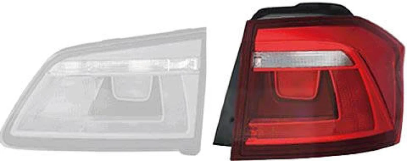 Image of VAN WEZEL 5769926 Rear light Outer section, with bulb holder, Right Combination Rearlight (391)