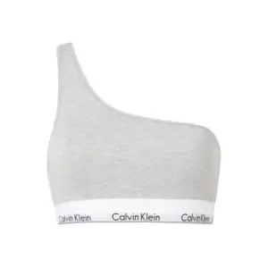 Image of Calvin Klein Unlined Bralette (One Shoulder) - Grey
