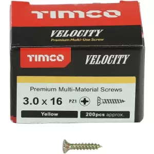 Image of Timco Multi Purpose Countersunk Velocity Screw - 3.0 x 16 (200 pack)