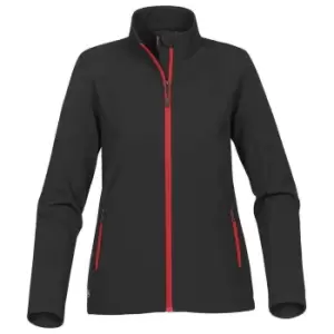 image of Stormtech Womens/Ladies Orbiter Soft Shell Jacket (M) (Black/Bright Red)