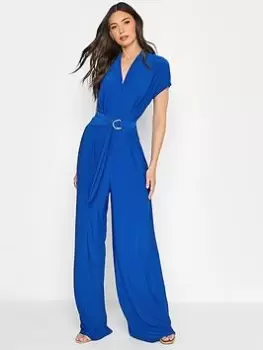 Image of Long Tall Sally Wrap Jumpsuit - Cobalt Blue Size 18-20, Women