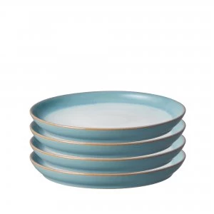 image of Azure Haze Set of 4 Coupe Medium Plates