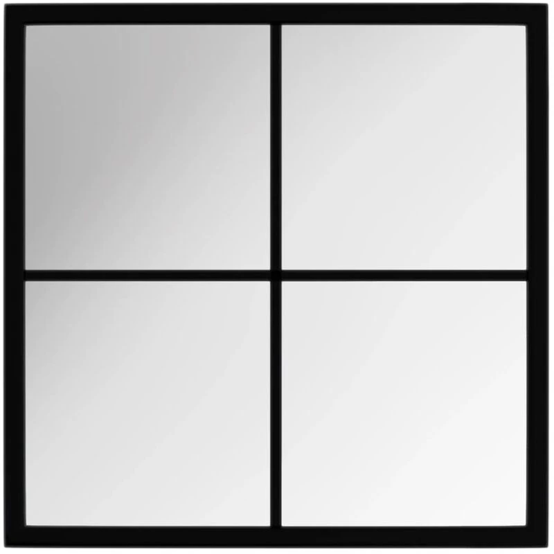 Image of VIDAXL Wall Mirror Black 40x40cm Metal Vidaxl 8720286854419