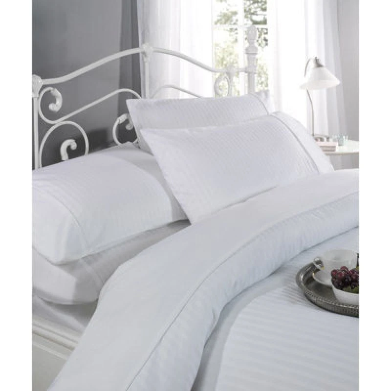 Image of New Edge Blinds Carlton Collection Duvet Set in White Size: Single White Unisex Single