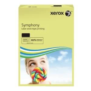 image of Xerox A3 Symphony Tinted 80gsm Pastel Yellow Copier Paper Pack of 500