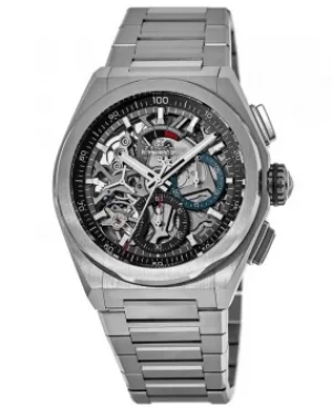 image of Zenith Defy El Primero 21 Skeleton Chronograph Dial Titanium Mens Watch 95.9000.9004/78.M9000 95.9000.9004/78.M9000