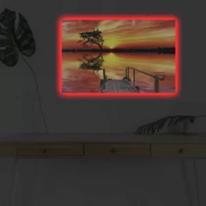 Image of 4570DHDACT-114 Multicolor Decorative LED Lighted Canvas Painting