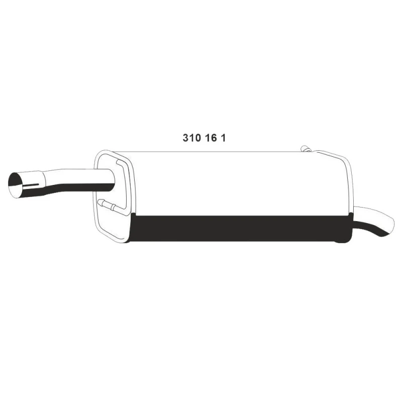Image of ERNST 310161 Rear silencer End Silencer (3437)