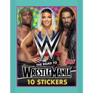 Image of WWE The Road To Wrestle Mania Sticker Booster Box (36 Packs)
