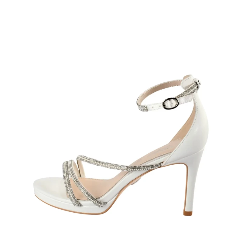 Image of Buffalo Womens heeled sandals Buffalo Mary Shine Blanc Female 39