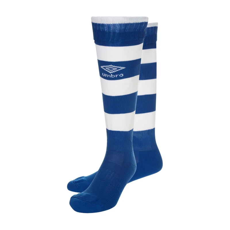 Image of Umbro Umbro Men Hooped Sock Leg in Royal Size: large Royal L Male 5063238294677