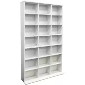 image of PIGEON HOLE - 588 CD / 378 DVD Bluray Media Storage Unit - White - White