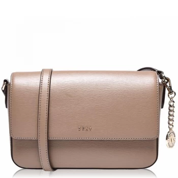 Image of DKNY Sutton Medium Flap Crossbody Bag - Dune DUN