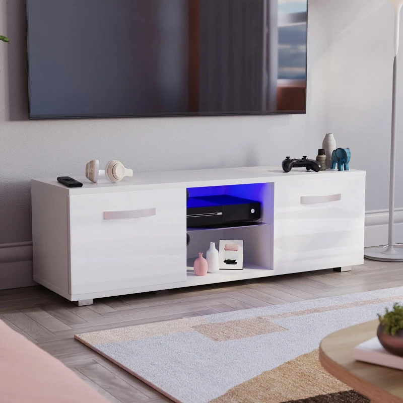 Image of Lassic Vida Designs Cosmo 2 Door LED TV Unit 120cm White unisex 120 cm