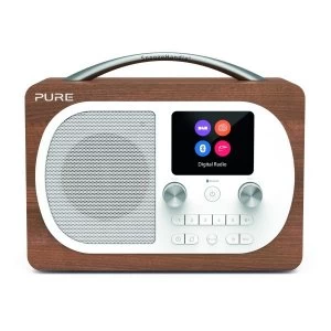 image of H4 Compact DABFM Radio with Bluetooth and Full Colour Screen in Walnut