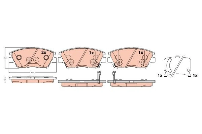 Image of Brake pad set TRW GDB2371