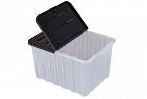 image of Strata Supa Nova Box Clear Plastic Storage Box with Folding Lid 48L