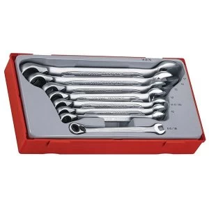 Image of Teng TT6508R Metric Ratchet Combination Spanner Set, 8 Piece