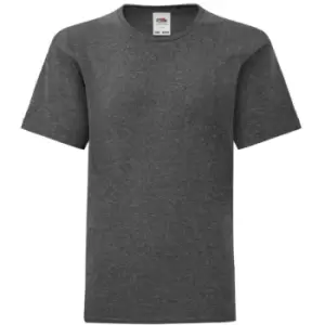 Image of Fruit Of The Loom Childrens/Kids Iconic T-Shirt (3-4 Years) (Dark Heather)