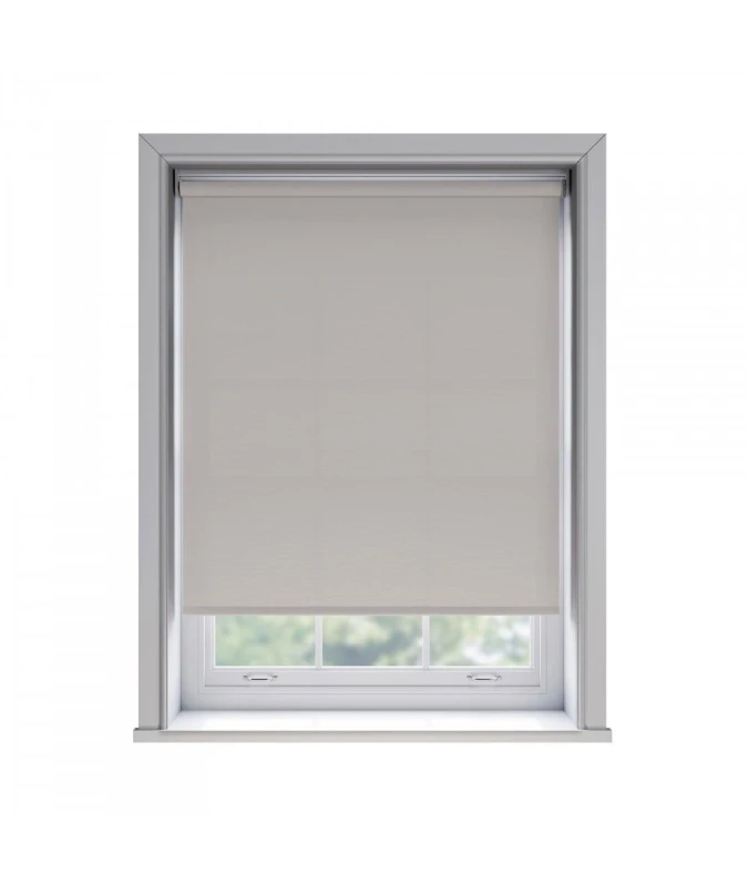 Image of New Edge Blinds No Drill Mink Thermal Blackout Roller Blind 170cm Drop in Light Brown Size: 125cm Light Brown Unisex 125 cm