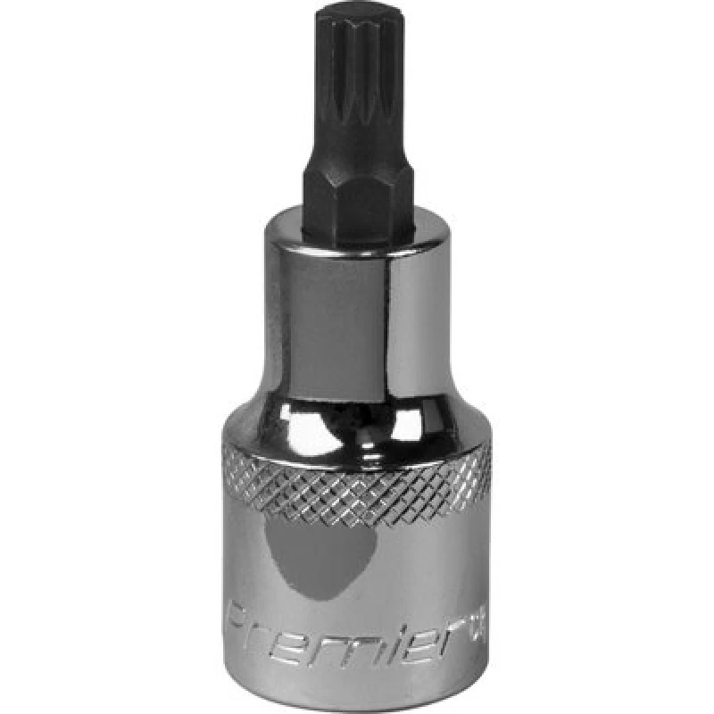 Image of Loops M8 Forged Spline Socket Bit - 1/2" Square Drive - Chrome Vanadium Wrench Socket Multi