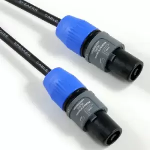 image of 2x 3m Neutrik 2 Pole 1.5mmA² Speakon Cable NL2FC to Male Plug Pro Speaker Amp