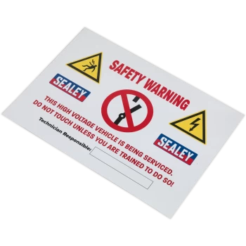 image of Sealey Hybrid Electric Vehicle Warning Sign