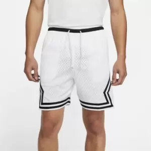 image of Jordan Dri-Fit Sports Diamond Shorts, White/White/Black, Male, Basketball Shorts, DH9075-100